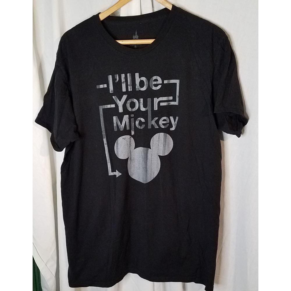 WDW - Disney Parks Men's Size XL Black &‎ Gray I'll Be Your Mickey T Shirt